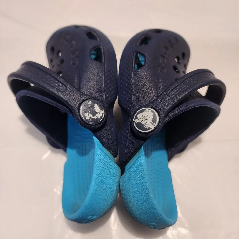 CROCS Childrens Toddler Electro Clogs Navy / Electric Blue - Slip On - SIZE C 6